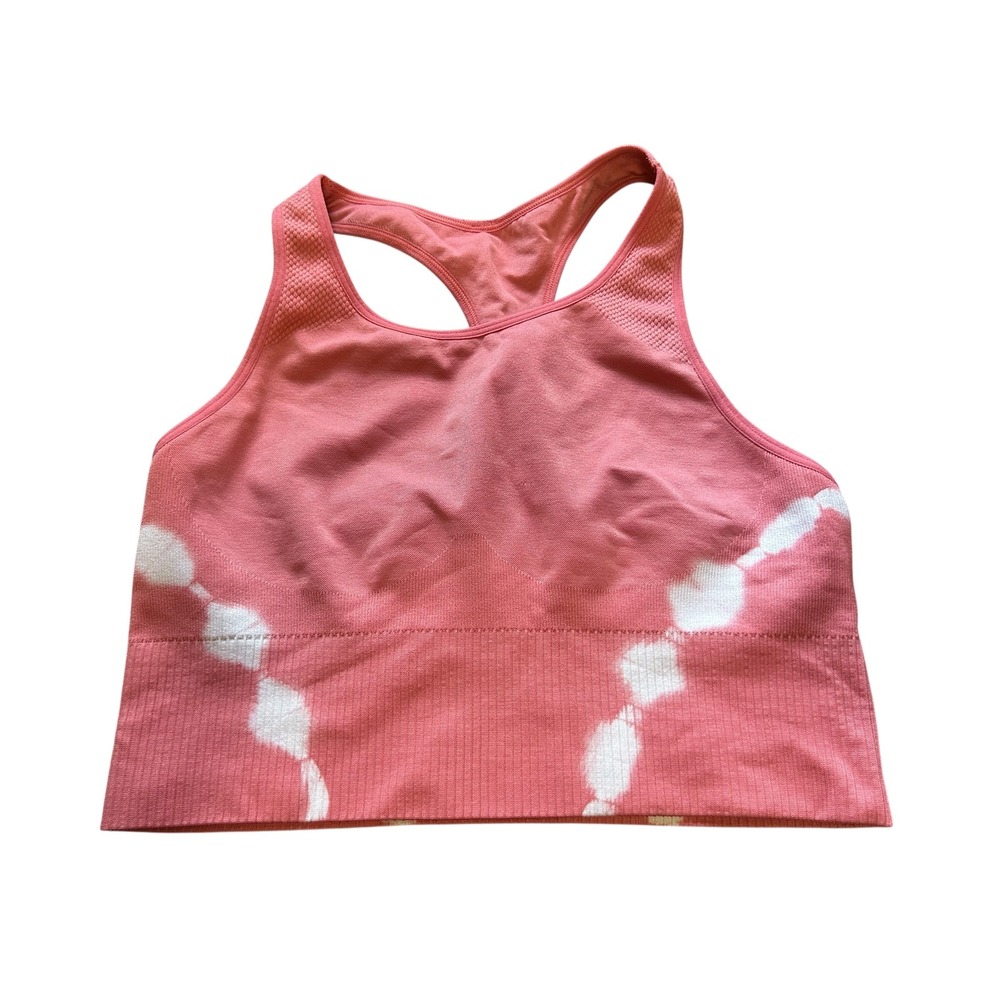 Zyia Tie Dye‎ Seamless Ribbed Cropped Tank Top Activewear Athletic Workout large